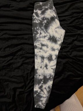 lululemon athletica Black & White Tie-Dye Joggers